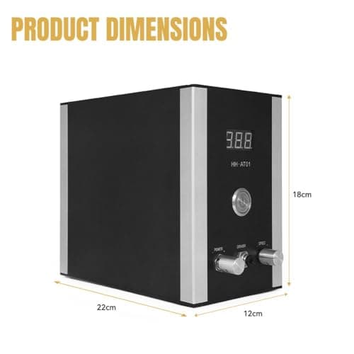 Katway Air-Free Pneumatic Engraving Machine - Pneumatic Impact Engraver for Jewelry with Built-in Air Compressor AT01 (Black) - Thumbnail 5