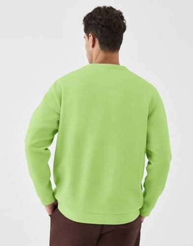 K-Swiss Men's Crewneck Pullover Sweatshirts, GREEN, 2XL - Thumbnail 2