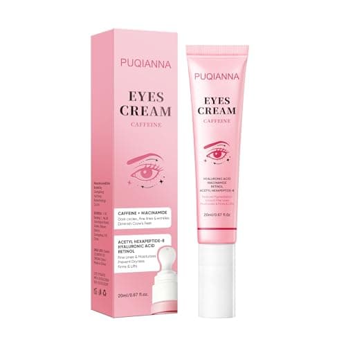 PUQIANA Eye Cream with Caffeine, Retinol & Acetyl Hexapeptide-8 - Anti-Aging, Hydrating, Lifting & Firming, Reduces Fine Lines & Wrinkles, Infused with Niacinamide & Hyaluronic Acid - Image 1