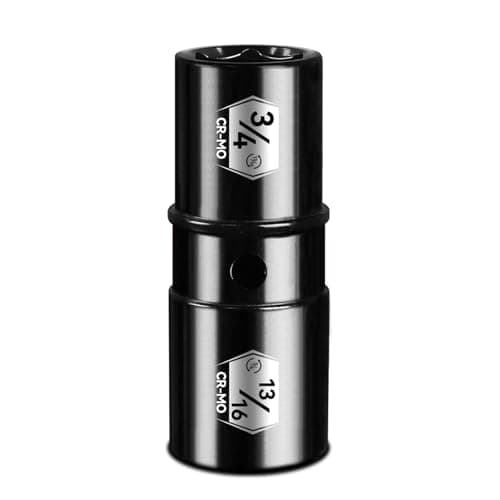 BLACKROBOT 1/2" Drive Impact Lug Nut Socket Set, 3/4" x 13/16" Impact Socket Set, CR-MO, 6-Point, Electroplated Surface for Auto Repair - Image 1