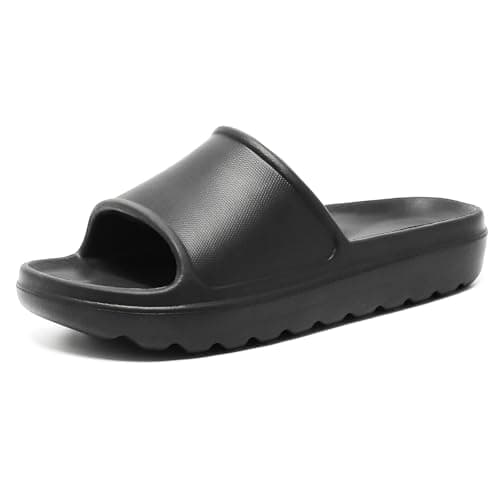 GETOEU Cloud Slides for Women and Men Pillow Slides Slip-Resistant Shower Shoes Recovery Slide Sandals Cushioned Thick Pillow Slippers Comfort Indoor and Outdoor Slide,Black - Image 1