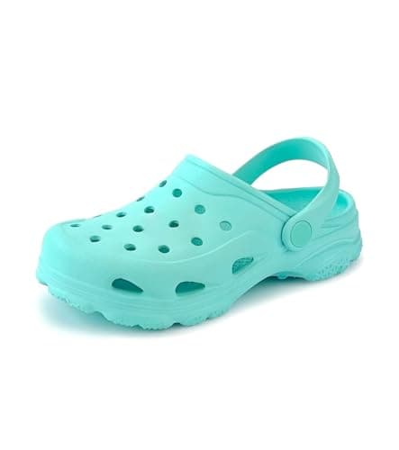 AOVOG Kids Girls Boys Clogs Garden Shoes Comfortable Toddler Slides Sandals Summer Shoes Ice Blue - Image 1