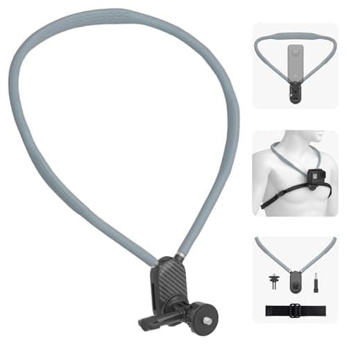 Jishane Neck Mount for Action Camera with Air Cushion, GoPro Mounts with Adjustable Strap, Compatible with Action Camera Accessories for Insta 360 X5 GoPro Hero 13/12/11/10 DJI OSMO Nano/Action 6 - Image 1