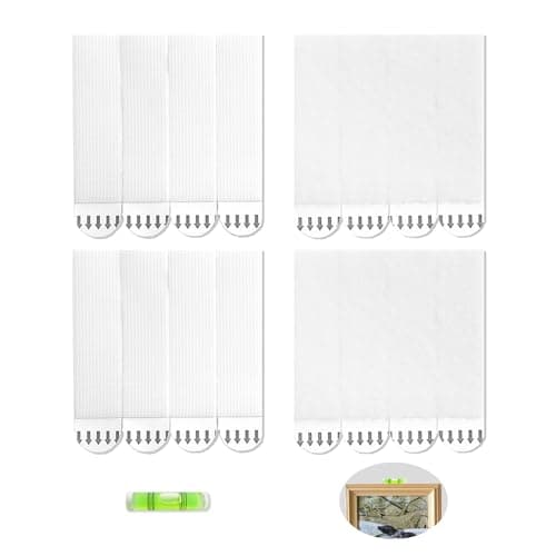 20 Pairs(40 Strips) Large Picture Hanging Strips Heavy Duty, Damage Free Picture Hangers, Hook and Loop Tape, Removable Adhesive Strips for Frame Hanging, Christmas Decorations Home Office - Image 1