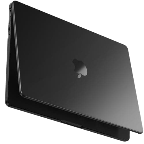 BlueSwan Matte Case for MacBook Pro 14 M5 M4 M3 M2 M1 Pro/Max 2026-2021, Compatible A3426 A3427 A3434 A3401 A3112 A2992 A2918 A2779 A2442, Hard Shell Protective Cover, Space Black Clear