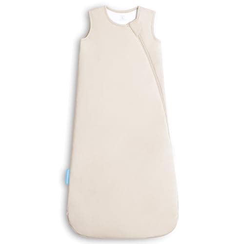 BambooSnug Ultra-Soft Sleep Sack, 1.0 TOG Rayon Made from Bamboo Wearable Blanket Baby, Baby Sleeping Bag with 2-Way Zipper, 15-24 Months (Oat)