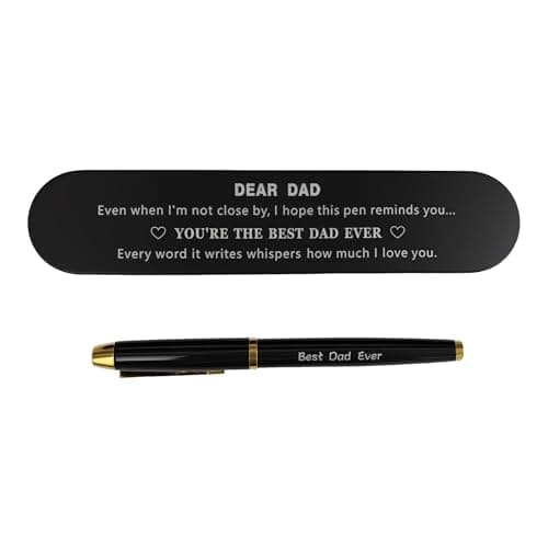 iyaone Fathers Day Gift, Best Dad Ever Engraved Gel Pen - Thumbnail 2