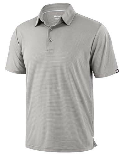 G Gradual Golf Shirts for Men Short Sleeve Dry Fit Moisture Wicking Lightweight Performance Active Sport Summer Collared Mens Polo Shirts(Warm Gray,Medium) - Image 1