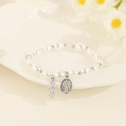 BAYLAY Baptism Gifts for Teens Girls - Cross Bracelet Baptism Bracelet Gifts for Teenager Teen Girls - Thumbnail 5