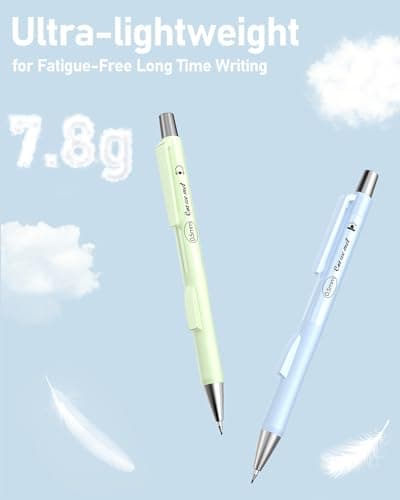 Four Candies Cute Mechanical Pencil Set with Case, 4PCS 0.5mm Pastel Fast Click Aesthetic Mechanical Pencils with 480PCS HB Lead Refills, 2 Erasers, 12 Eraser Refills School Supplies for Girls Writing - Thumbnail 6