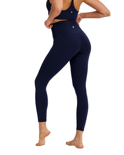 25" High Waist Yoga Pant Workout Leggings for Women Tummy Control True Navy