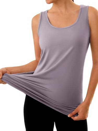 3rd hill Women's Workout Tank Tops Racerback Quick Dry Sleeveless Shirt for Yoga Running Gym Loose Fit Athletic Tanks Gray L - Thumbnail 3