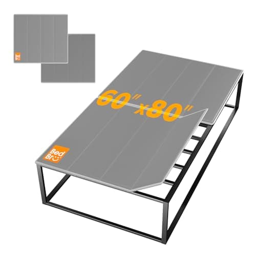 BedBro Bunkie Board Queen 10mm (60" x 80") – Gray Under Mattress Support, Anti-Sag & Noise-Free, Breathable Low Profile Bed Board for Metal Frame, Platform & Slatted Beds - Image 1