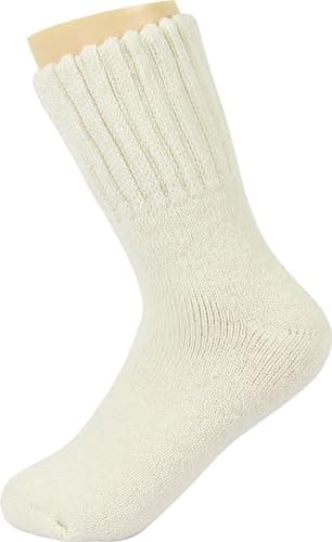 Weweya Boot Socks Women Thermal Warm Sock Thick Winter Ankle Sock Solid Calf Socks Christmas Gift Dark Brown Light Brown Light Cream - Thumbnail 4
