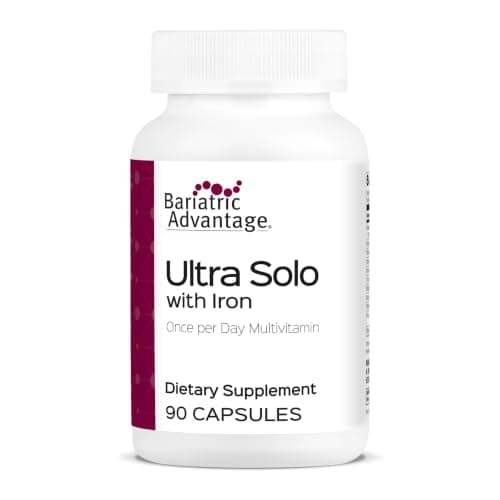 Bariatric Advantage Ultra Solo with Iron - Once-Per-Day Daily Multivitamin - for Bariatric Patients - with Thiamin, Vitamin A & More - Gluten Free - 90 Capsules - Image 1