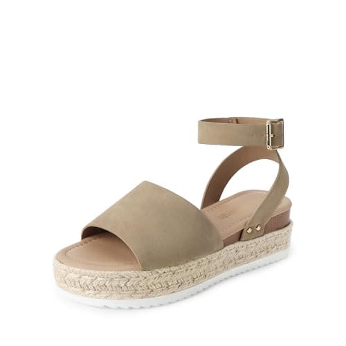 DREAM PAIRS Women's Platform Espadrilles Casual Ankle Strap Wedge Sandals Comfortable Dressy Summer Shoes,Size 8.5,Taupe-Nubuck,SDPW2359W - Image 1