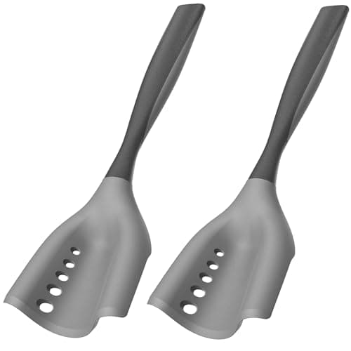 2 Pack Mincing Spatula Meat Chopper, Hamburger Grinder, Premium Heat Resistant Smasher for Ground Beef, Potato Mix Tool, Meat & Poultry Tenderizers-Black