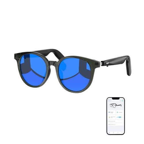 GetD Smart Glasses for Men & Women - Bluetooth AI Glasses with Blue Mirror Lens, Polarized, Speaker, AI Translator, 11H Battery, for Sports Daily Driving Meeting Travel - Image 1