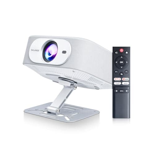 Smart Mini Projector 4K, 1080P Native, Authentic Apps, Electric Focus