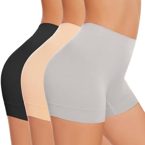 UUMIAER 3 Pack Slip Shorts for Under Dresses, Anti Chafing Women Boyshort Shapewear Yoga Biker Shorts - Image 1
