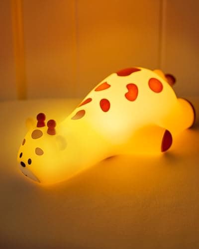 joyful xinghai Kids Night Light Giraffe, Silicone Tap Control Bedside Lamp with Time Auto-Off, Cute Portable LED Nursery Light for Baby, Toddler, Bedroom - Image 1