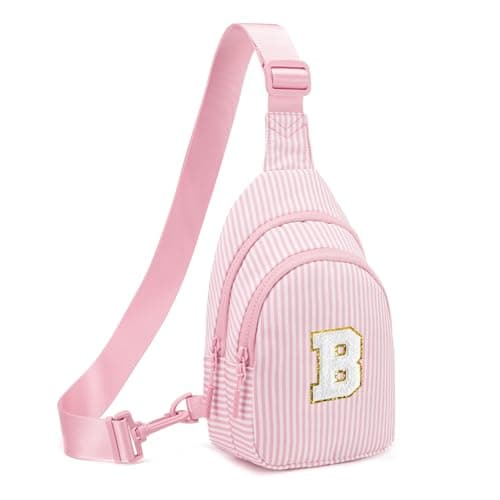 Viverte Gifts for 8 9 10 11 12 13 14 Year Old Girls Sling Bag Crossbody Bags Fanny Pack for Teen Girls Personalized Gifts for Women (Light Pink-B) - Image 1