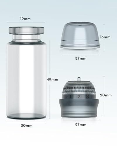 Micro Infusion Needles System Serum Applicator for Face Skin Care, 0.25mm Titanium Microneedling Derma Roller Stamp with 2 Replacement Heads for Women & Men (Serum is Not Included) - Thumbnail 6