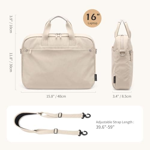 GOLF QUALITY Laptop Tote Bag for Women Casual Tote Bag for Business Teacher Carry On Crossbody Bag,16 In,Apricot - Thumbnail 6