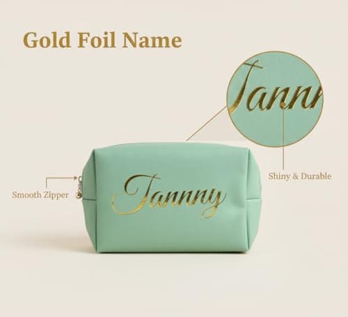 NYLGOXITK Customized signature cosmetic bags, wedding bride cosmetic bags, bridesmaid gifts, suitable for weddings, gifts, travel cosmetic bag customized gift boxes - Thumbnail 4