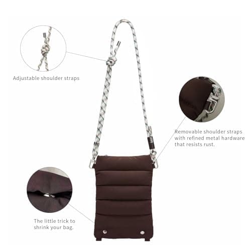 ACUARIO Small Crossbody Bag for Women, Lightweight Nylon Crossbody Bags, Trendy Womens Purse Fashion Sling Bag Handbag for Travel,gym, shopping - Thumbnail 4