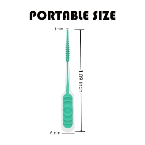 Maoerdental 200PCS Interdental Brush with Soft Rubber Handle,Disposable Dental Picks for Teeth Cleaning,Dental Picks with Convenient PP Case (Black) - Thumbnail 5