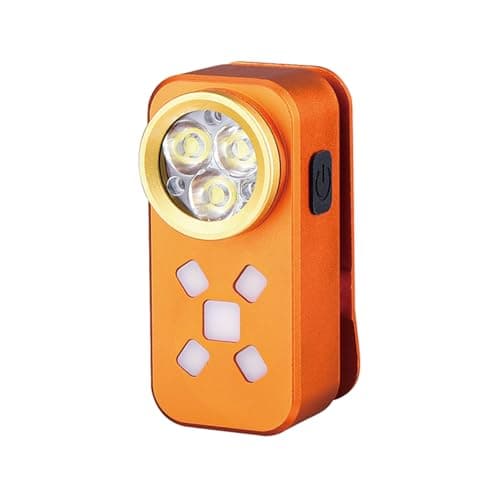 FOSFIS Rechargeable EDC Flashlight, Mini LED Flashights, 500 Lumens Portable Clip EDC Light, Pocket Flashlights, Magnetic Small Keychain Flashlight for Signaling, Camping, Emergency (Orange) - Image 1