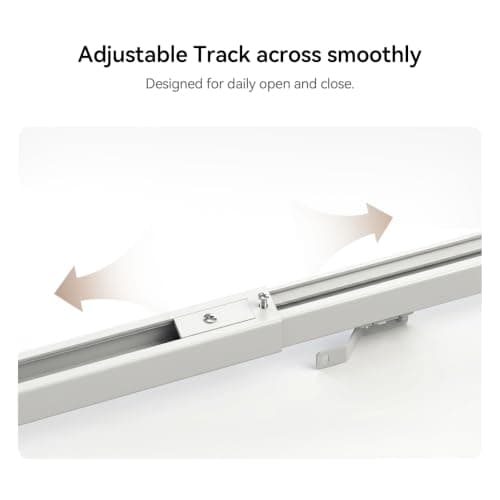 Remac M1 No-Cut Telescopic Motorized Curtain Track, Apple Home Certified Matter Smart Curtain System, Works with HomeKit Alexa Google Siri, Ceiling/Wall Mount for Bedroom Living Room 66"-114" - Thumbnail 4