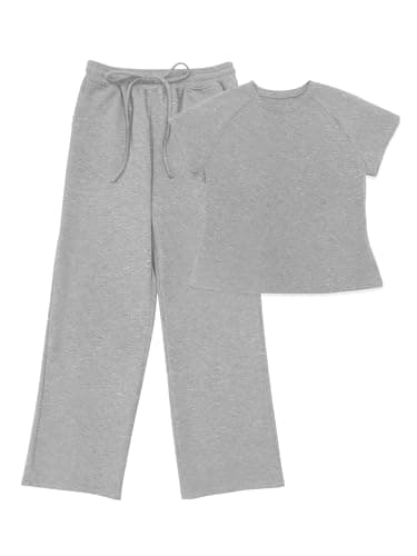 COCOMARTS Women's Summer 2 Piece Sets Lounge Set Short Sleeve Wide Leg Casual Beach Vacation Clothes Tracksuit Matching Travel Outfits - Thumbnail 6
