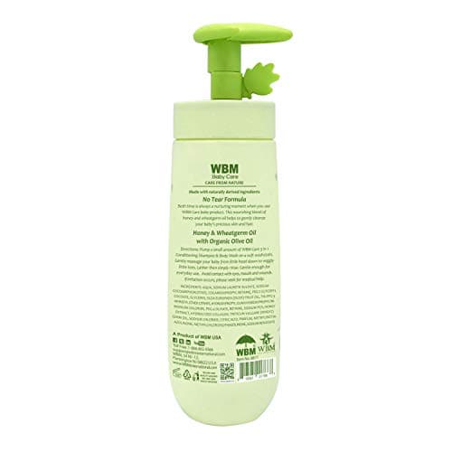 WBM Care 3-in-1 Baby Shampoo, Body Wash & Conditioner (10 oz, Pack of 2) offers a gentle, nourishing formula for baby’s hair and skin, Tear-free and hypoallergenic - Thumbnail 2