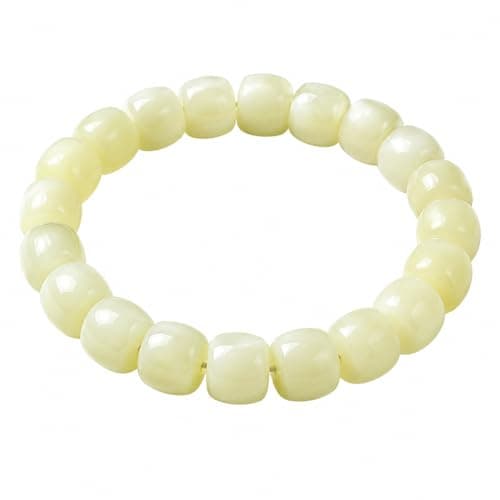 ANNIE WU Natural Hetian Jade Bracelet for Women & Men, 11.5mm, 18.0cm - Image 1