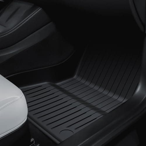CARENTR 2021-2023 Tesla Model 3 Highland Floor Mats, Custom-Fit All-Weather TPE Full Set with Cargo Liner & Trunk Mat Accessories (2021-2023 Model 3 Full Floor Mat Kit Set of 6) - Thumbnail 4
