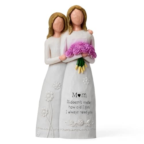 Eaprala Sculpted Hand-Painted Mother Daughter Figurine, Mothers Day Birthday Gifts for Mom, Gifts for Mom from Daughter - Image 1