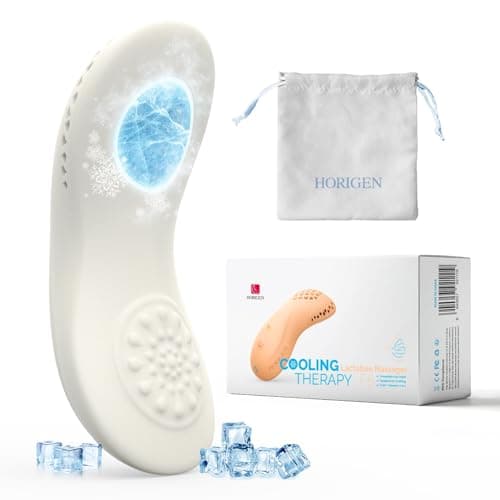 HORIGEN Lactation Massager for Engorged Breast, Cold Compress & Massage Vibration, Soft & Skin-Friendly Silicone Breast Massager, Improved Milk Flow, Clogged Milk Ducts, Cozy Lactation Massager - Image 1