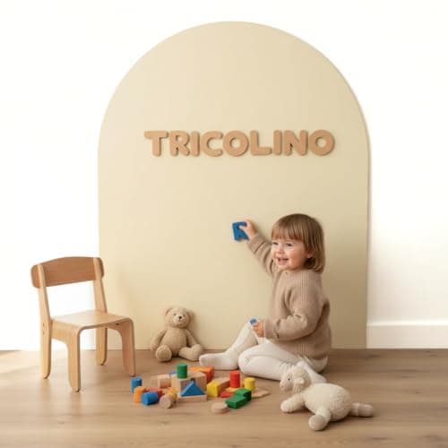 Upgraded | TRICOLINO Magnetic Arch Wall Decal | Beige | Premium Large size 32"×40" | Dual-Surface Dry Erase Playroom Board | Renter-Friendly Peel & Stick, No Damage | Kit Includes Chalk, Tray & Eraser - Image 1
