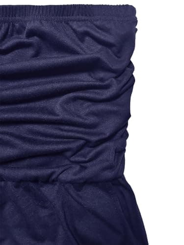 STOLKISS Tube Jumpsuits for Women Strapless Belted Bustier Jumpsuit Backless Long Pants Rompers Thin Foot Sleeve with Pockets - Thumbnail 5