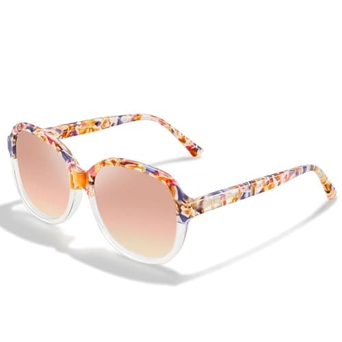 CARFIA Retro Large Acetate Polarized Sunglasses for Women UV Protection