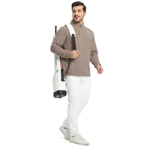 M MAELREG Mens Casual Jacket Performance Stand Collar Long Sleeve Sweater Insulated Jacket Texture Warm Winter Coat - Thumbnail 6