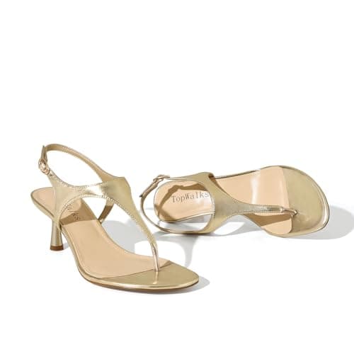 TopWalks High Heels for Women Flip Flops Thong Heel Heels Open Toe Slip On Summer Beach Strappy Sandal Shoes - Thumbnail 6