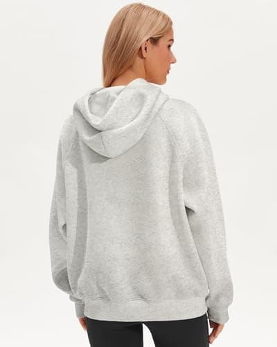 Stelle Women Hoodies Oversized Fleece Long Sleeve Comfy Casual Pullover Sweatshirts 2026 Winter Fall Outfits Light Heather Grey Medium - Thumbnail 5