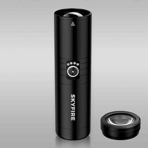 SKYFIRE Rechargeable Flashlight Tactical with Ignition Lens, Powerful LED Flashlights High Lumens, Up to 60 Days of Occasional Use, Waterproof Flash Light for Power Outage,Camping & Emergency(2000 LM) - Image 1