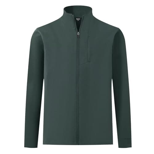 MAELREG Men's Lightweight Softshell Jackets Stand Collar Windbreaker Full Zip Up Coat with Pockets Outdoor Casual - Image 1