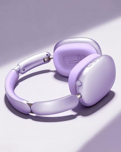 Wentronic Y02 Active Noise Cancelling Headphones, Wireless Over-Ear Bluetooth 5.4 Headphones, Multiple Modes, 60H Playtime, Hi-Res Audio, Big Bass, Foldable Lightweight for Travel Home Office, Purple - Thumbnail 2