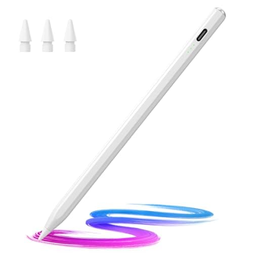 Hastraith Stylus Pen for iPad(2018-2026)-13 Mins Fast Charge with Tilt Sensitivity & Palm Rejection for iPad 11/10/9/8/7/6th Gen, Air 5/4/3/M4/M3/M2, Pro 13"/12.9"/11"/M4, Mini 7/6/5th, White - Image 1