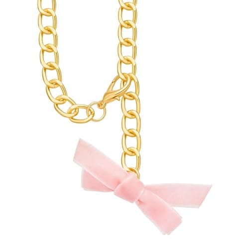 Cicy Bell Pet Dogs Cats Bow Collars | Alloy Cute Fashion Dog Necklace with Dog Bone Charm for Small Medium | Adjustable Elegant Sweet Accessories Gift for Kitten Puppy - Thumbnail 2